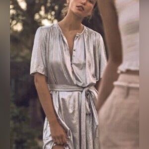 Sabina Musayev x Anthropologie Mercury Belted Mini Shirt Dress